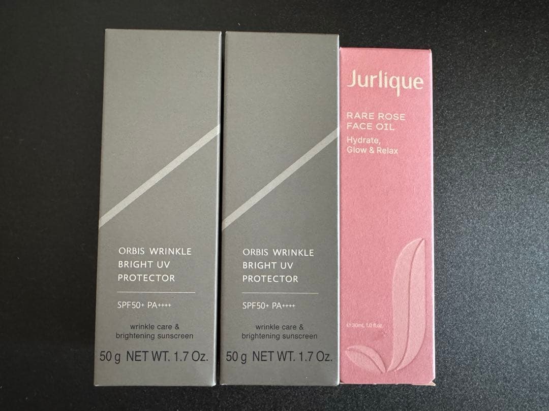 オルビスリンクルUVプロテクター50g×２　フェイスオイル ジュリーク 30ml