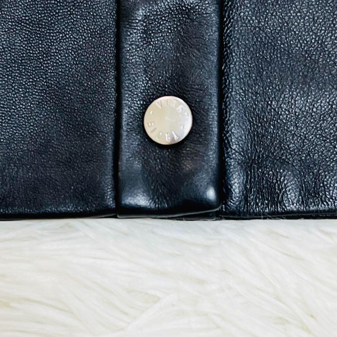 23区 　中村アン着用 ノーカラーレザージャケット Mサイズ　黒　ラムレザー