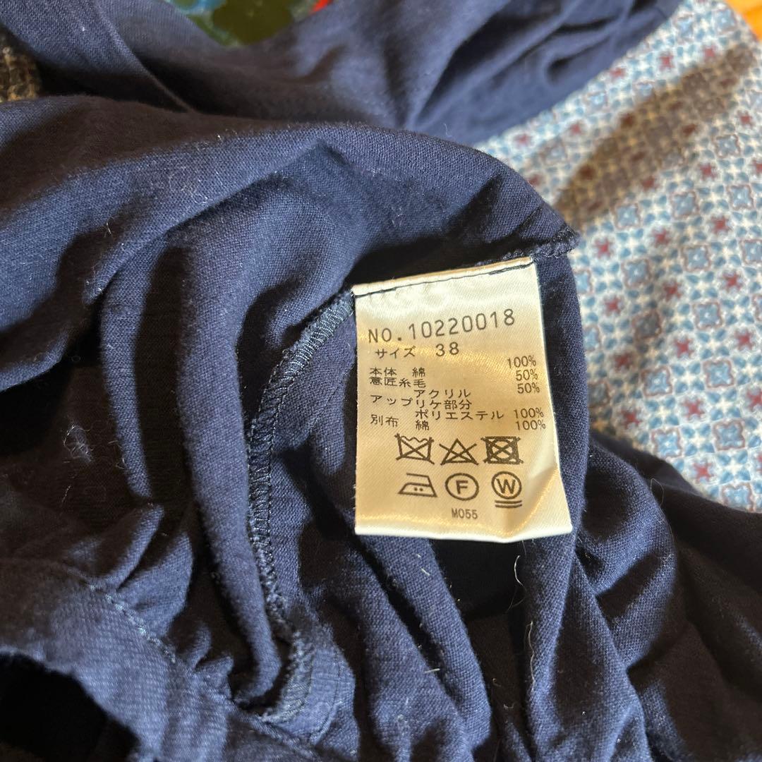 アン吉　チュニック 五分袖 ネイビー