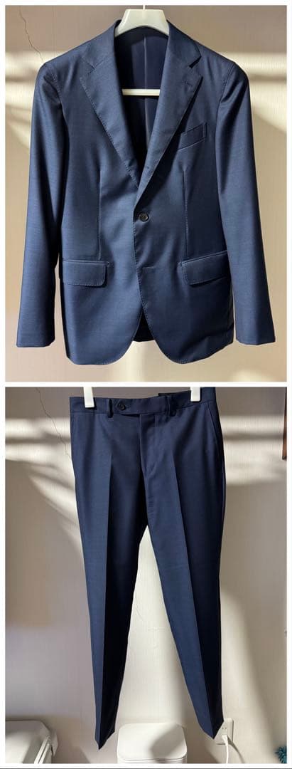 【美品】EDIFICE スーツ 上下セット ネイビー カノニコ size：44