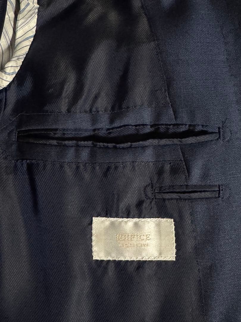 【美品】EDIFICE スーツ 上下セット ネイビー カノニコ size：44