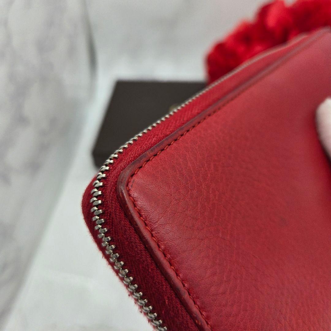 【希少】 GUCCI グッチ ロゴ ラウンドファスナー 長財布 財布 バンブー