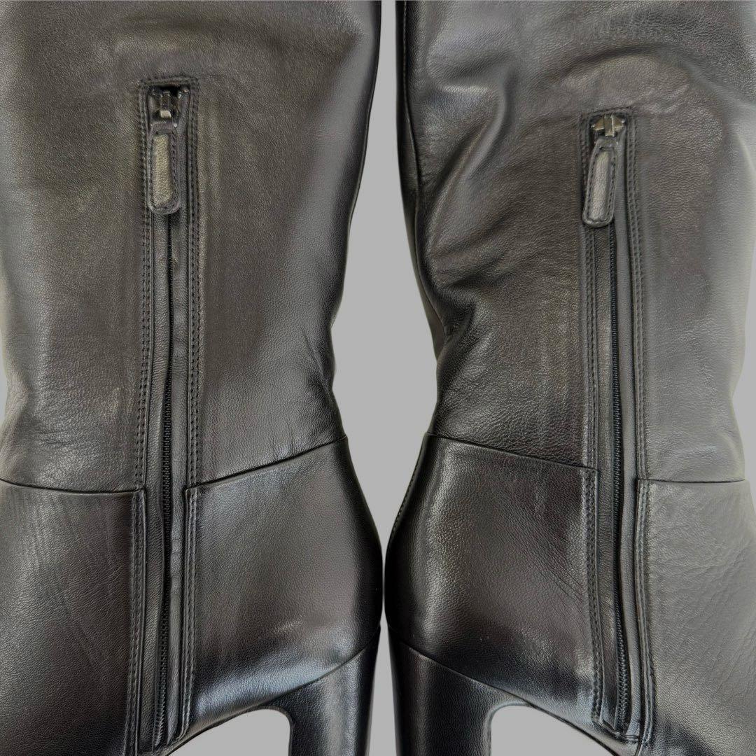 PRADA レザーロングブーツ　ブラック　35 1/2 ブラック 箱付き　美品
