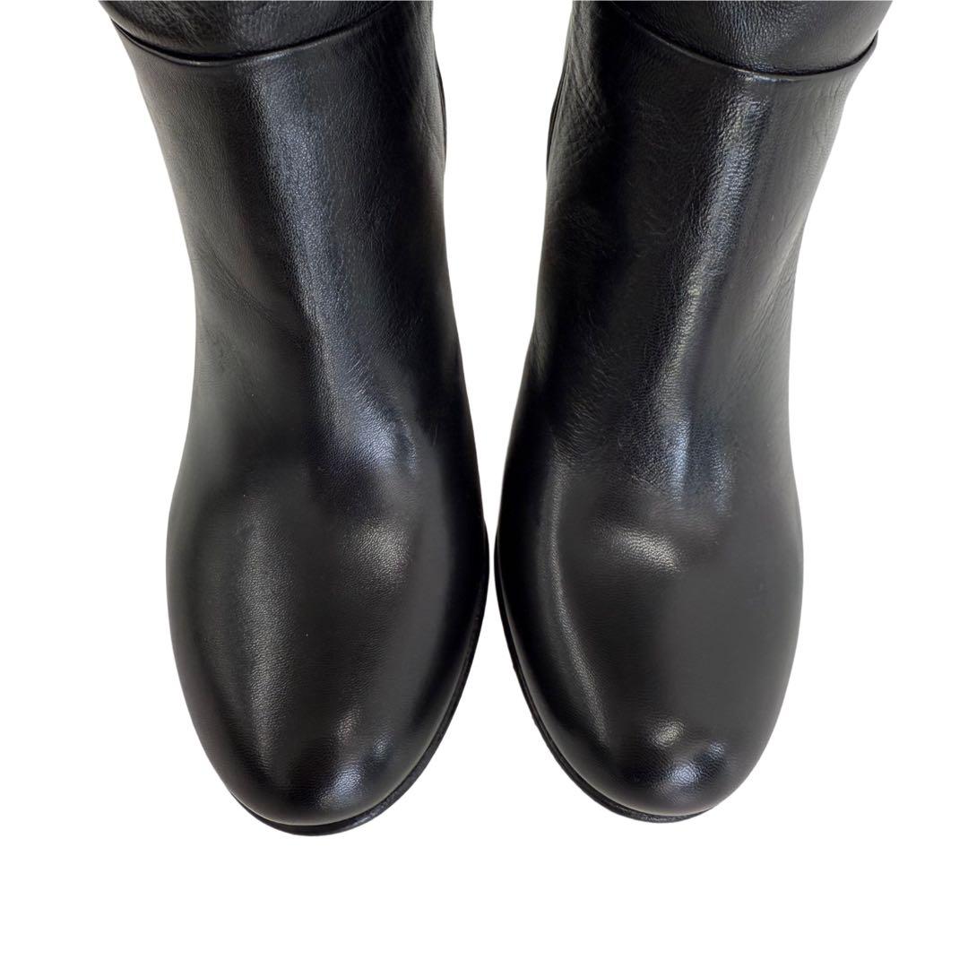 PRADA レザーロングブーツ　ブラック　35 1/2 ブラック 箱付き　美品