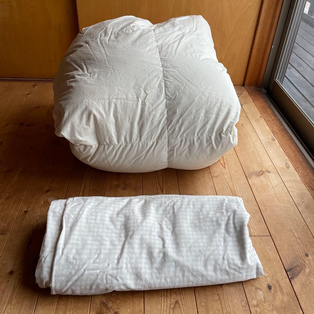 12/15迄限定お値下げ★ニトリ★羽毛布団★合い掛け★クイーン★無印良品カバー付