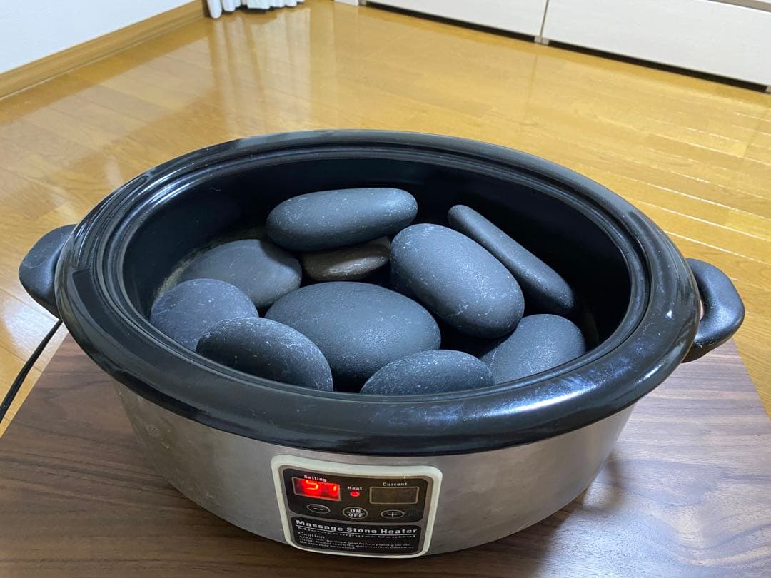 【天然玄武岩】ホットストーンマッサージ用ストーン 18個セット｜アリゾナ産｜