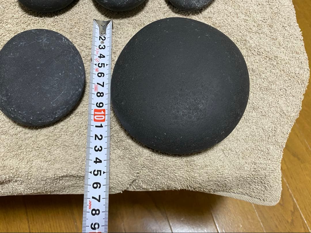 【天然玄武岩】ホットストーンマッサージ用ストーン 18個セット｜アリゾナ産｜