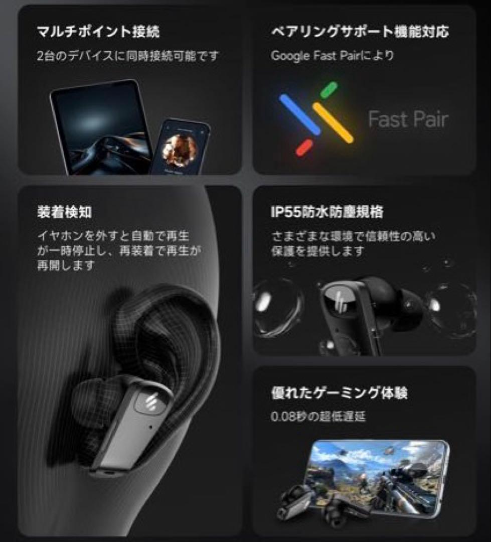 EDIFIER NeoBudsPlanar カナル型イヤホン　黒