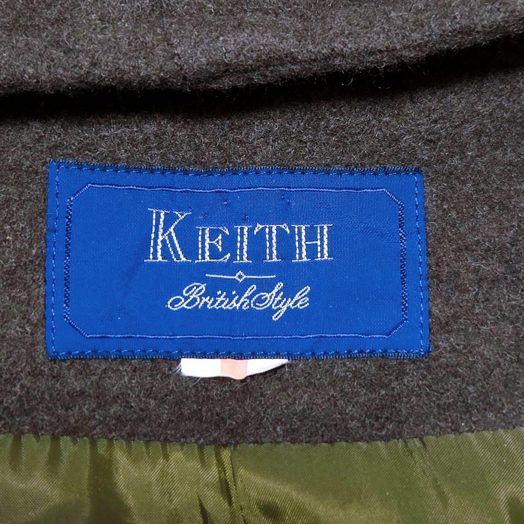 【キース】 ダッフルコート ロングコート ウールコートフード付き カーキ 深緑