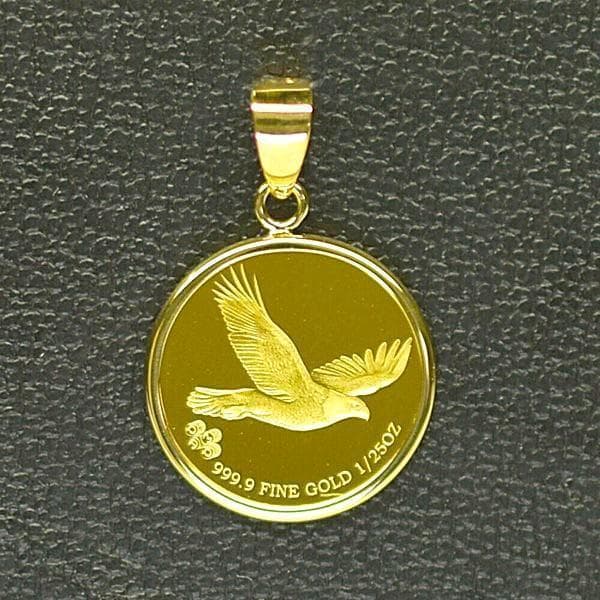 【24金18金】イーグルチャームネックレス ペンダント K24 K18 新品