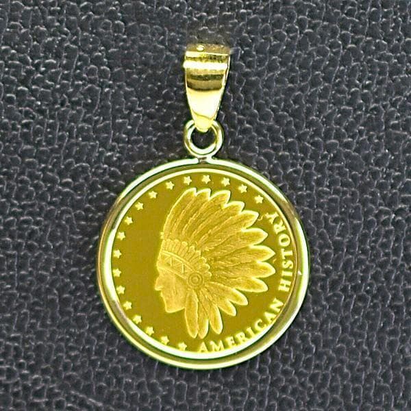 【24金18金】イーグルチャームネックレス ペンダント K24 K18 新品