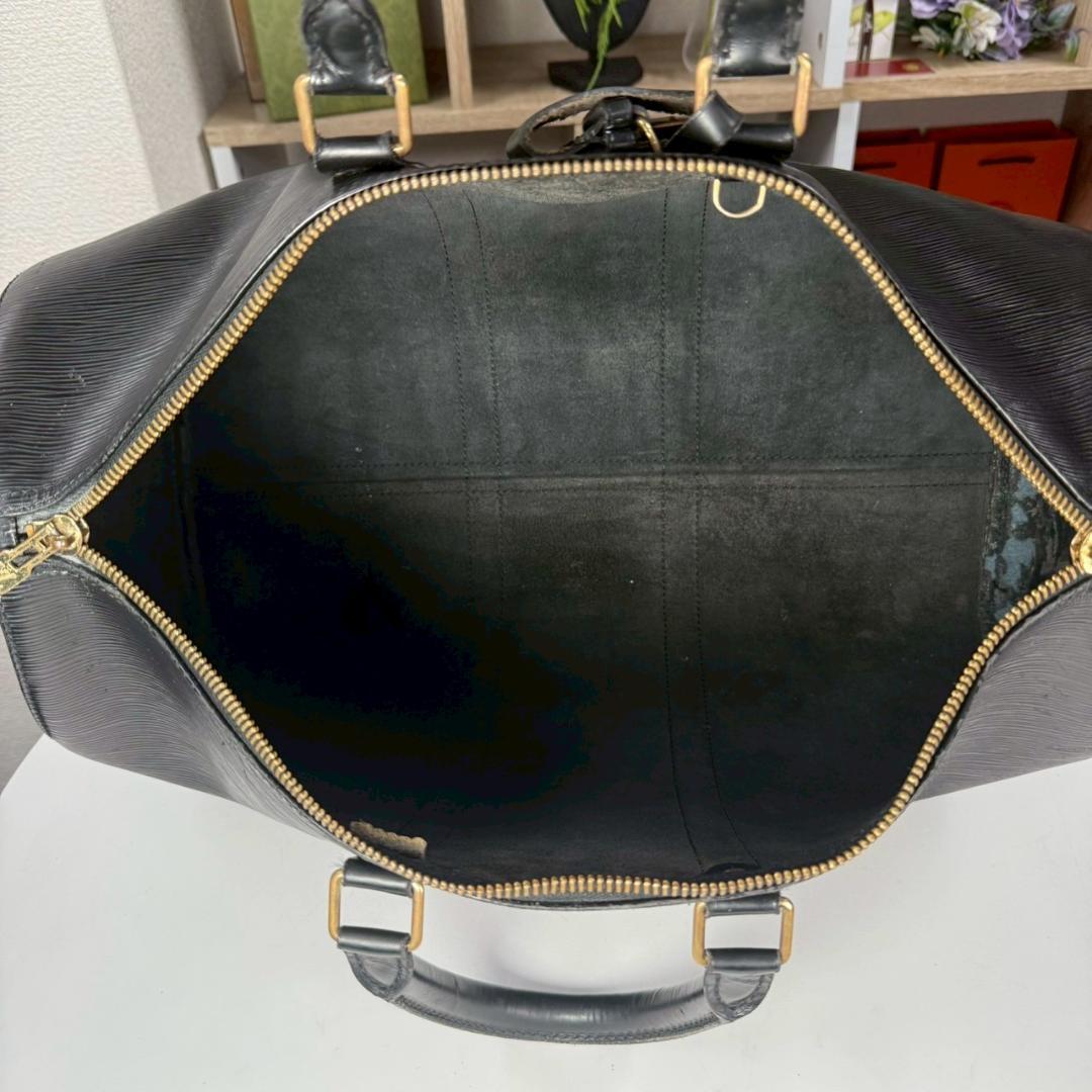 外観美品 LOUIS VUITTON 名作 キーポル45 エピ ノワール