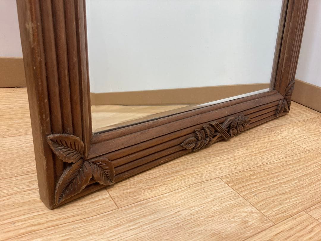 木製フレームスタンドミラー