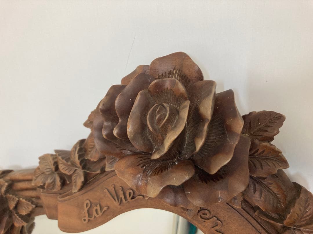 木製フレームスタンドミラー