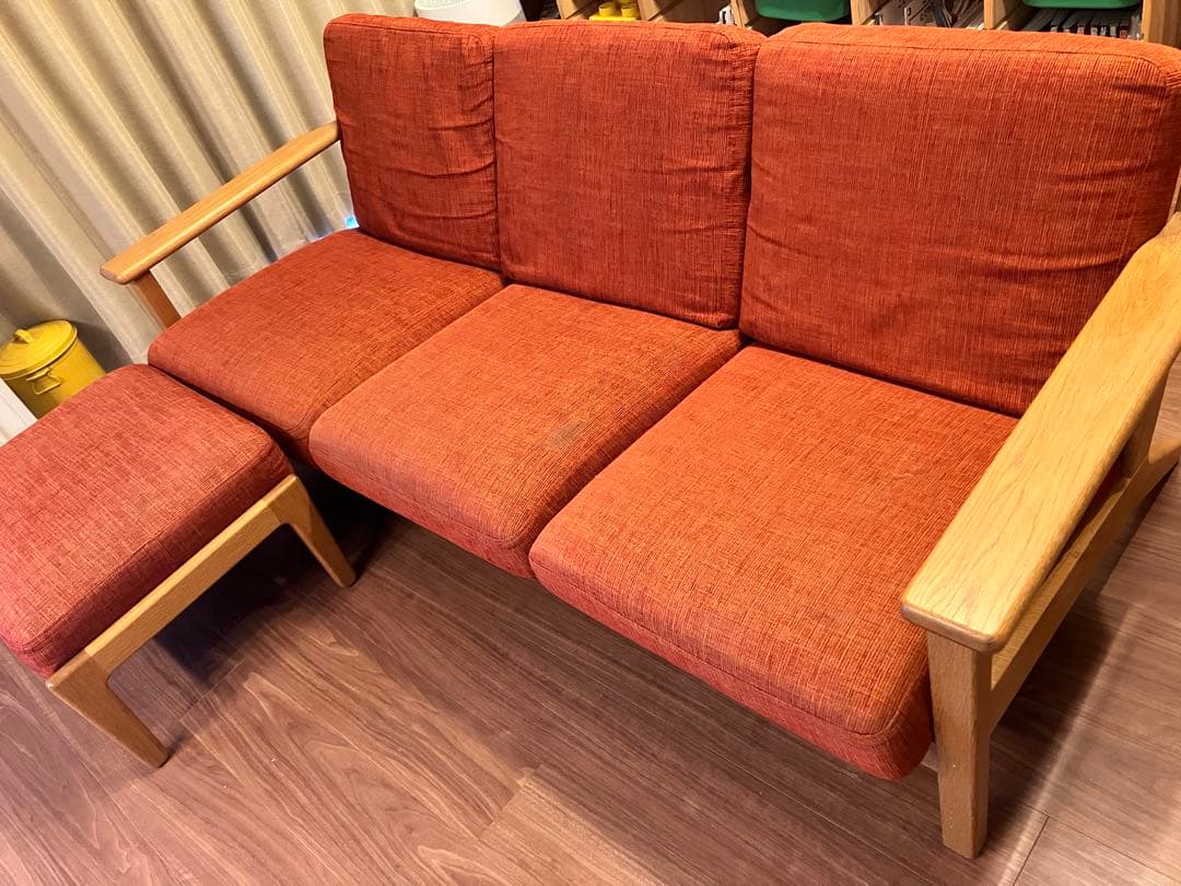 【週末最終値下】unico ウニコVISKA ソファ3シーター　オットマンセット