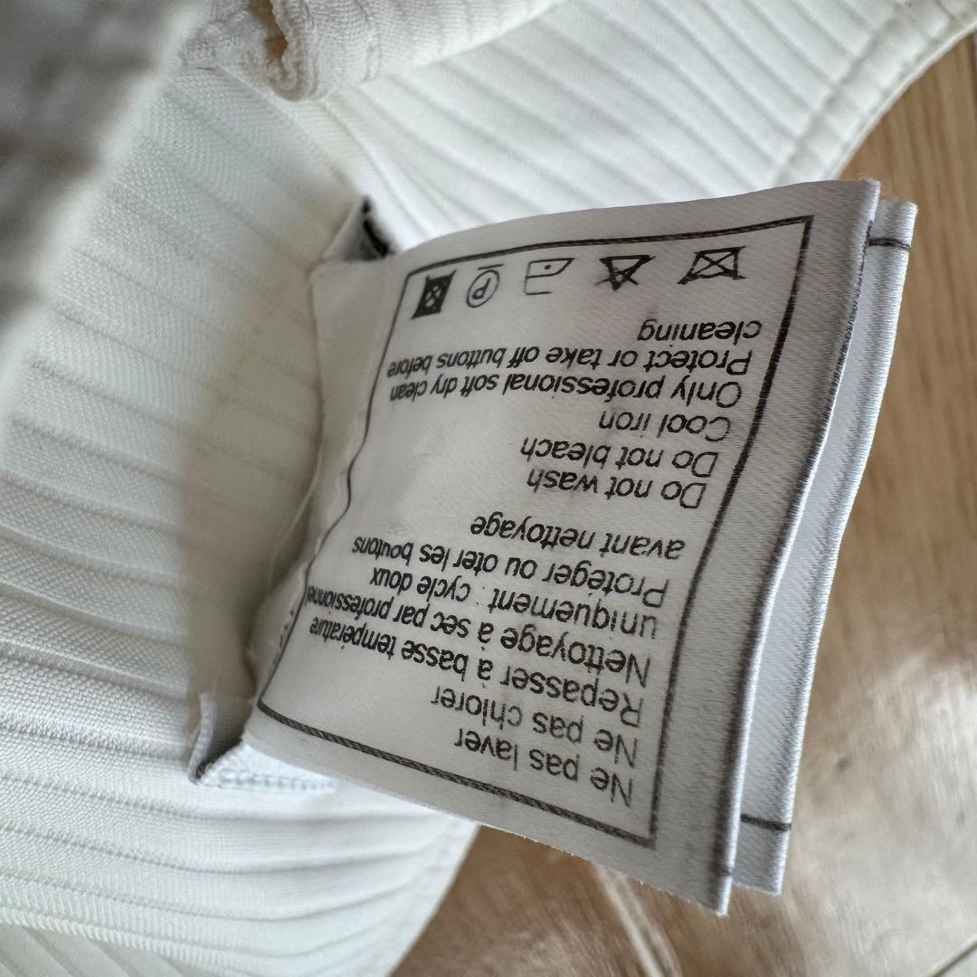 CHANEL シャネル フレアパンツ 01P ホワイト サイズ34 XS