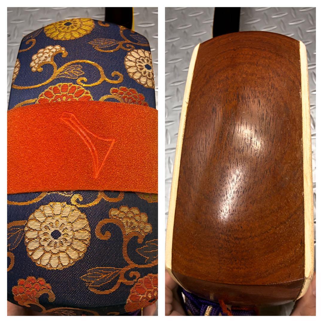 【本体美品】三味線 細棹？ 長唄？ ハードケース 木製バチ 付属品多数