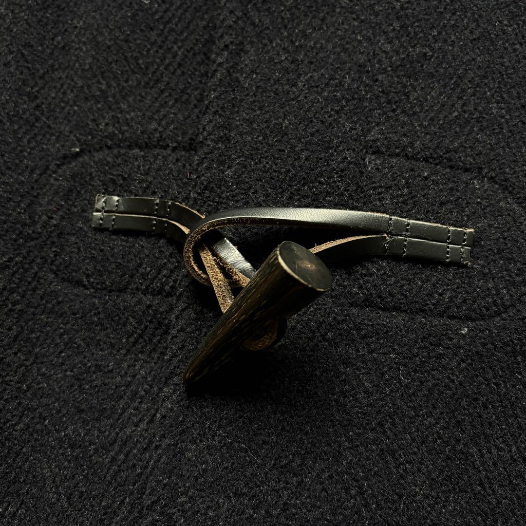 【極美品】バーバリーズ ダッフルコート ヘリンボーン 裏地チェック ネイビー M