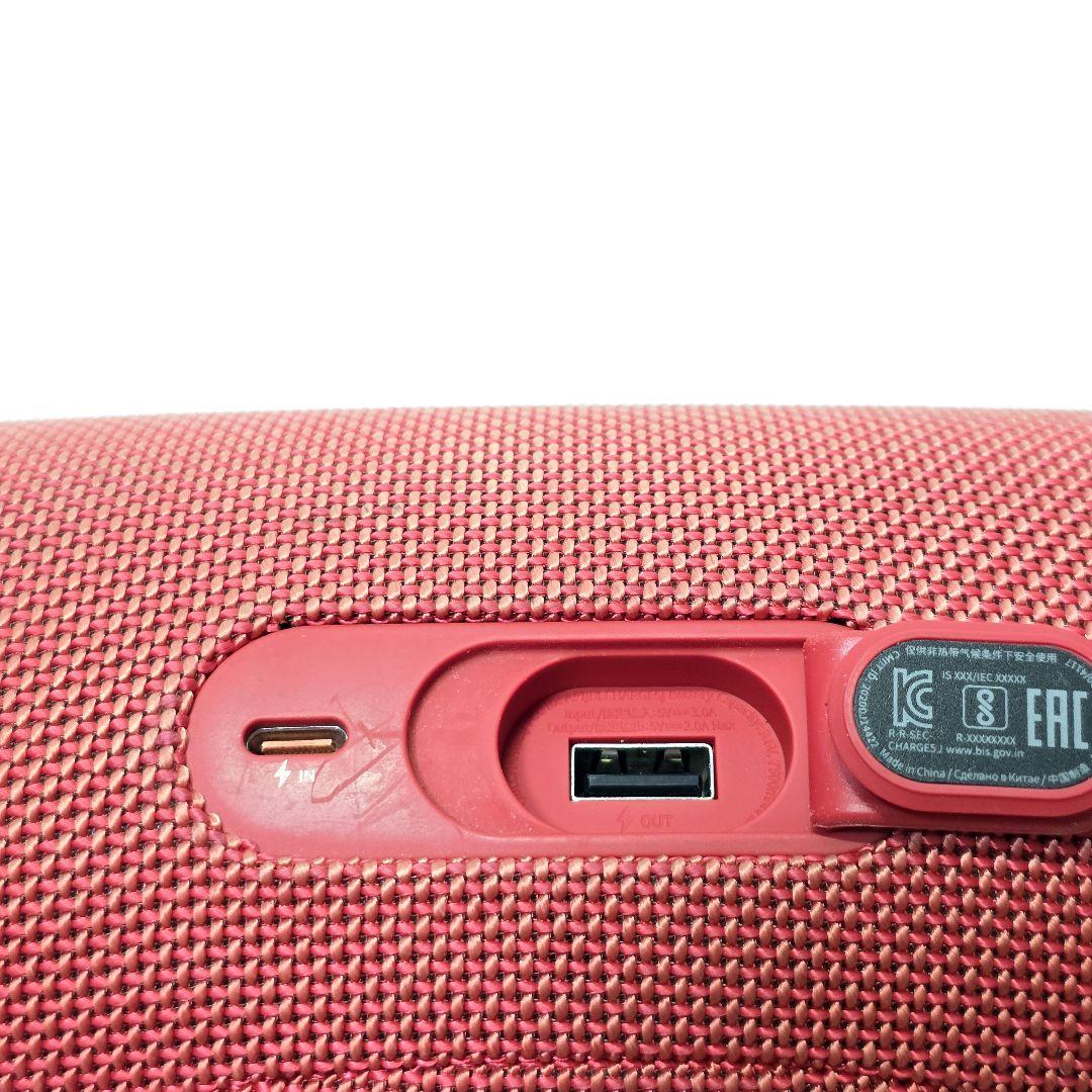 【美品】JBL CHARGE5 レッド　ワイヤレススピーカー　充電ケーブル付属