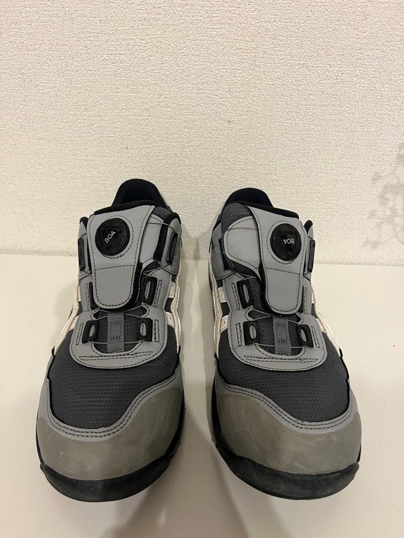 【しょうゆ】ASICS 安全靴 BOAシステム グレー/ホワイト