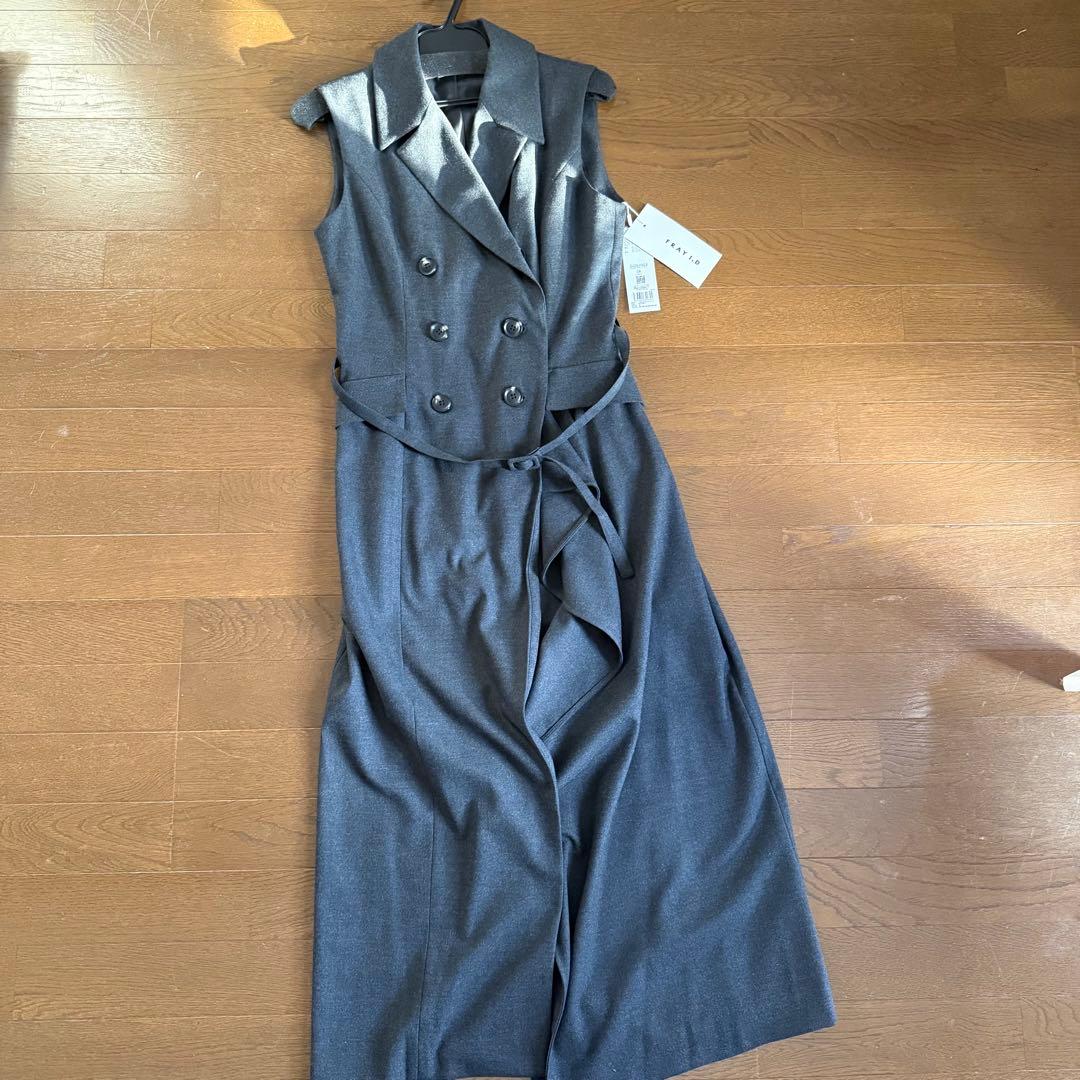 【未使用タグ付き】FRAY I.D ダブルブレストアシメデザインワンピース