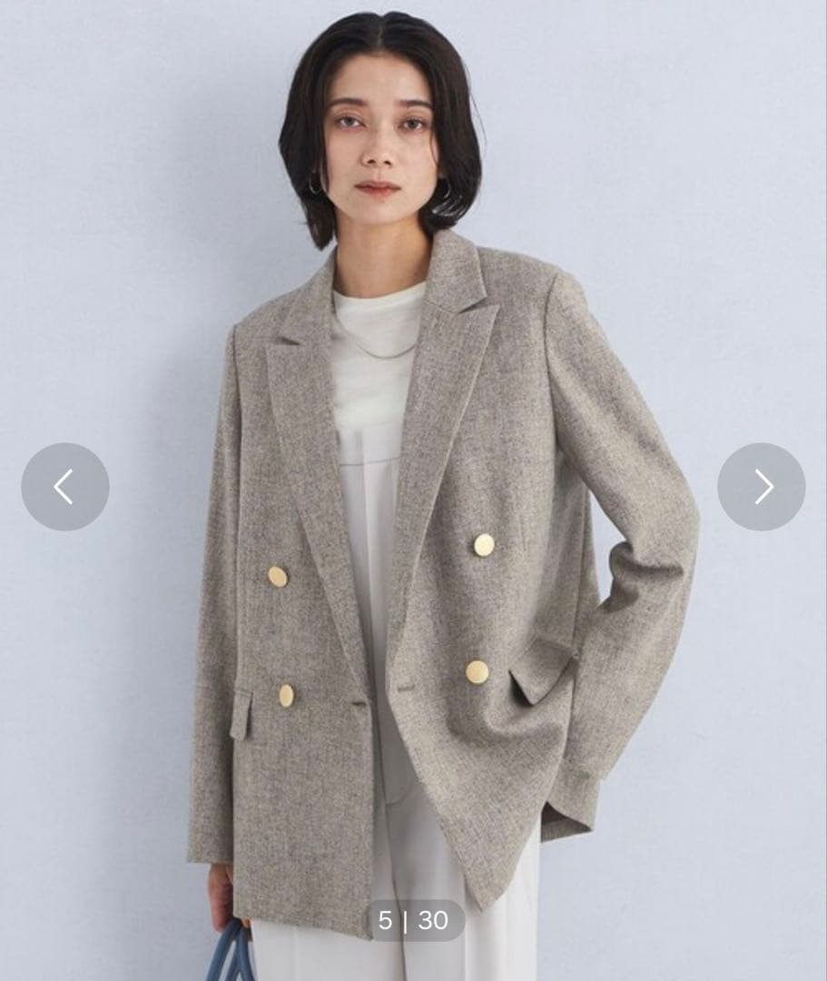 【美品✨】green label relaxingメランジツイルダブルジャケット