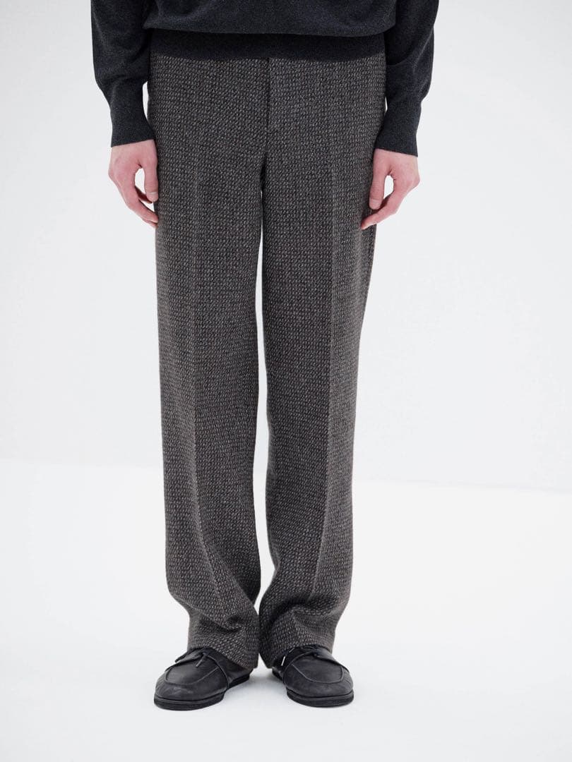 パンツ AURALEE ALPACA WOOL SILK TWEED SLACKS