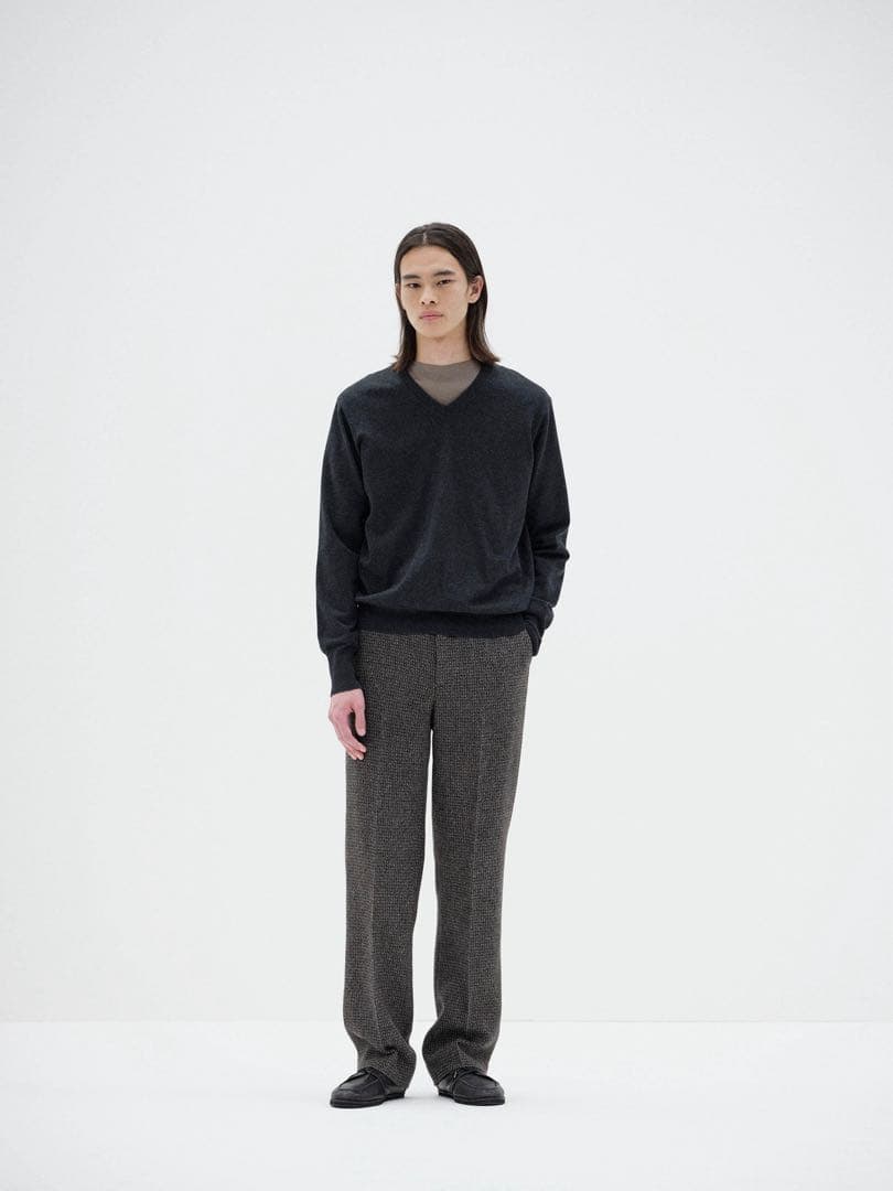 パンツ AURALEE ALPACA WOOL SILK TWEED SLACKS
