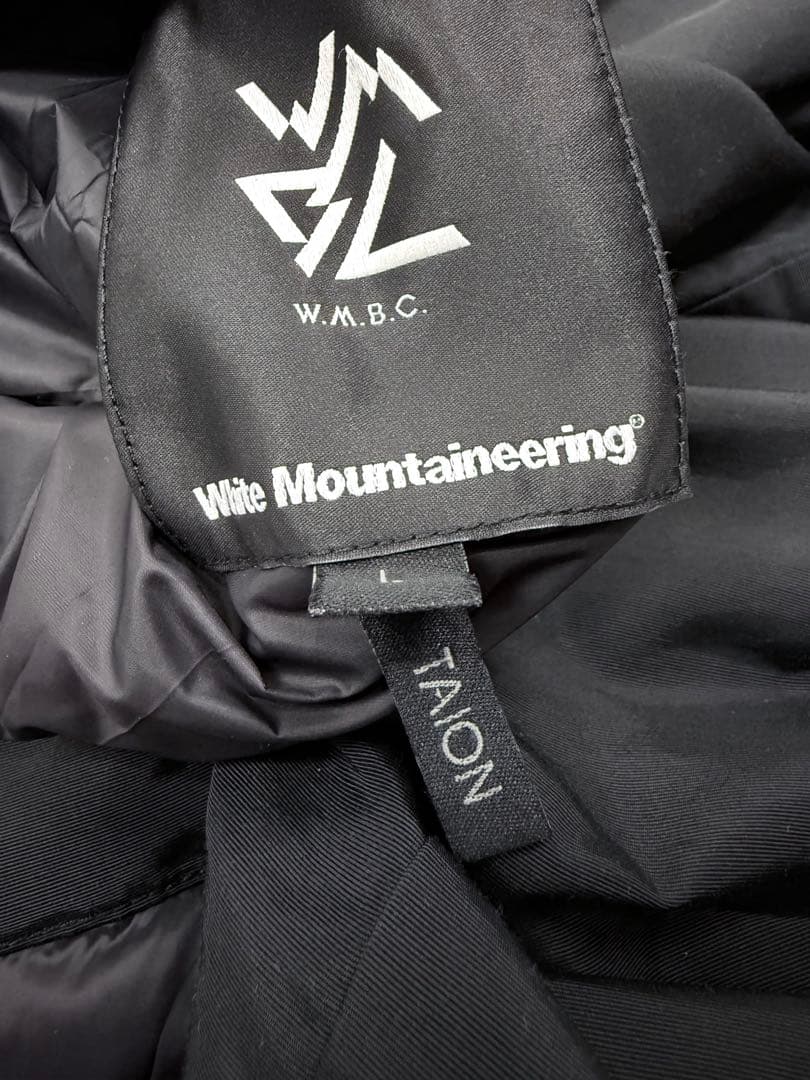 WMBC × TAION ダウンベスト 黒 L ホワイトマウンテニアリング