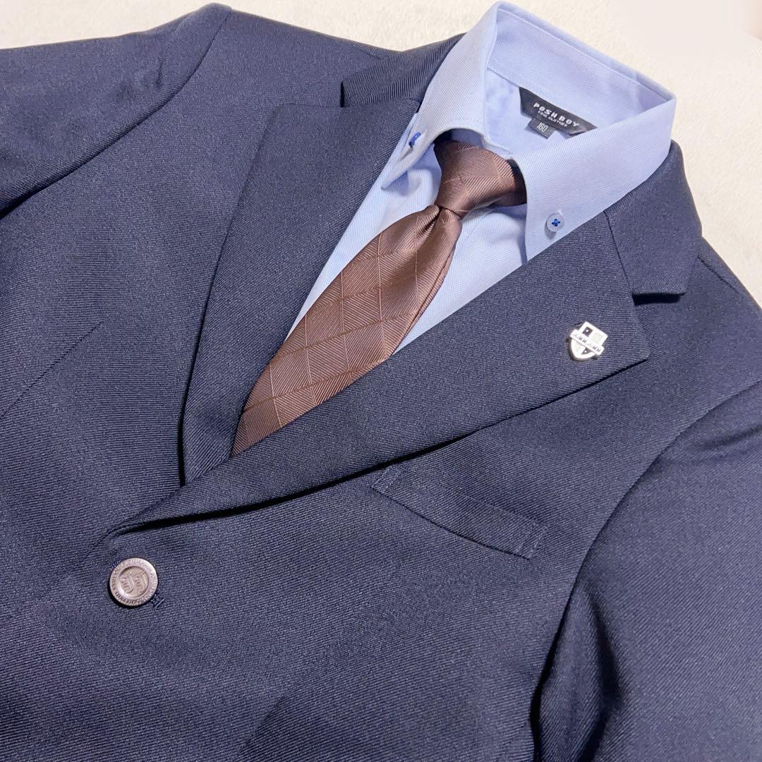 美品　jommjomm スーツセット　160cm 男の子 ネイビー　銀ボタン