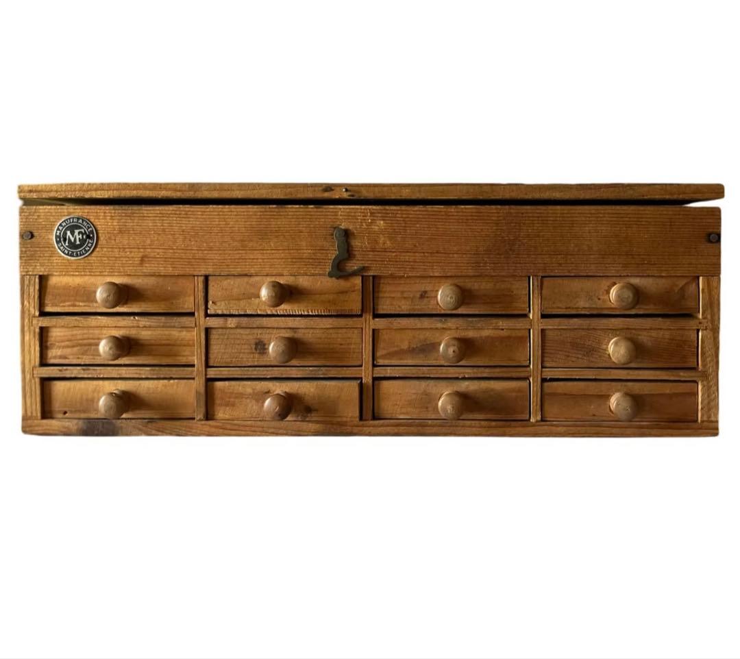 フランスアンティーク　時計職人の木箱