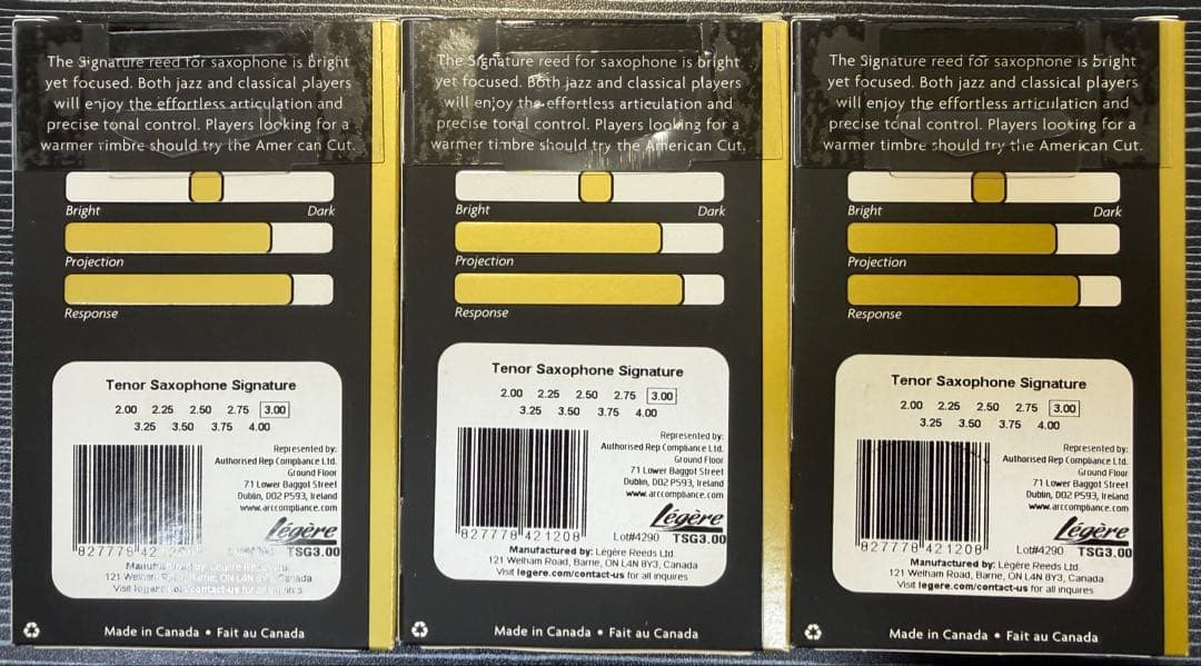 テナーサックス リード 3番 【レジェール シグネチャー】