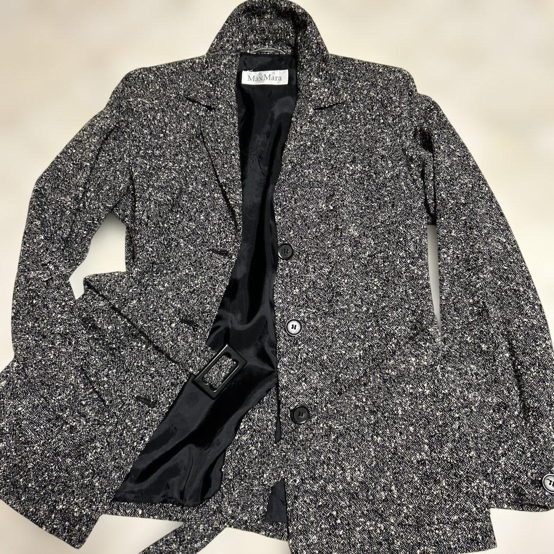 MaxMara テーラードジャケット ブラック・ホワイト
