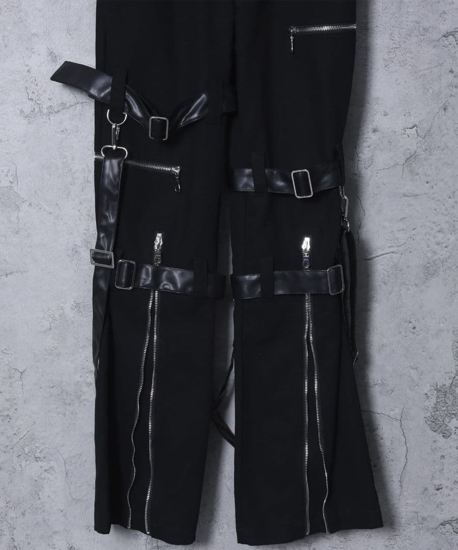 【hana】Amilige サスペンダーベルトZIPパンツ S