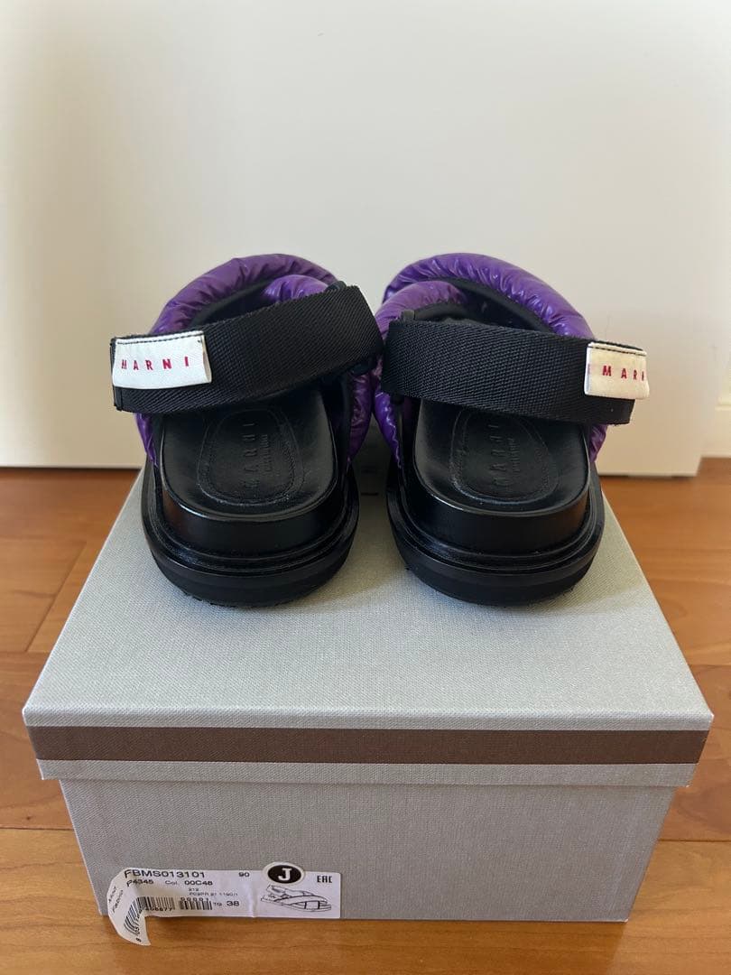 未使用! マルニ MARNI サンダル 38 パープル 紫