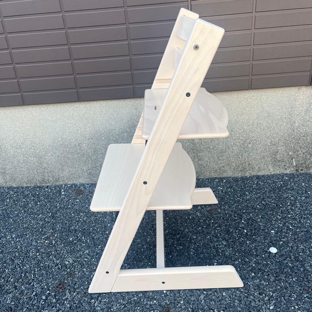 美品　ストッケ トリップトラップ シリアル7 ホワイトウォッシュ ハイチェア