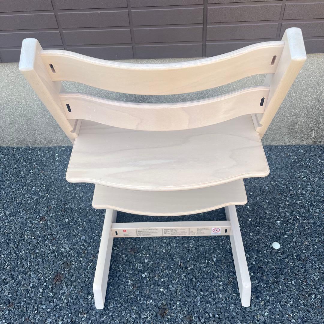 美品　ストッケ トリップトラップ シリアル7 ホワイトウォッシュ ハイチェア