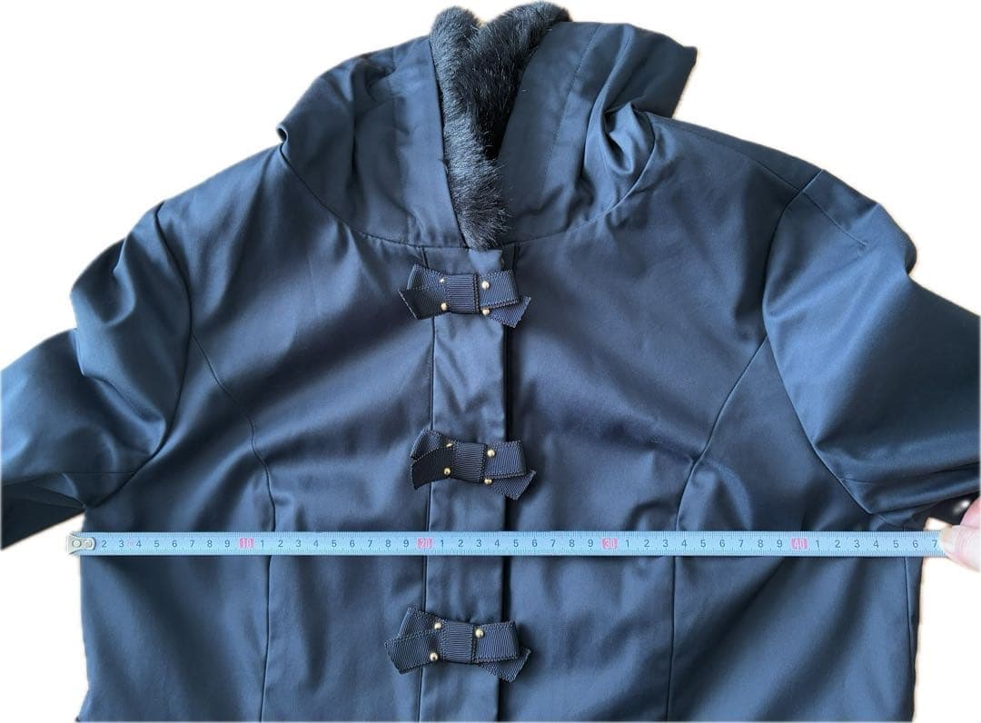 【TOCCA】フード付きネイビー モッズコート（ライナー付き）４