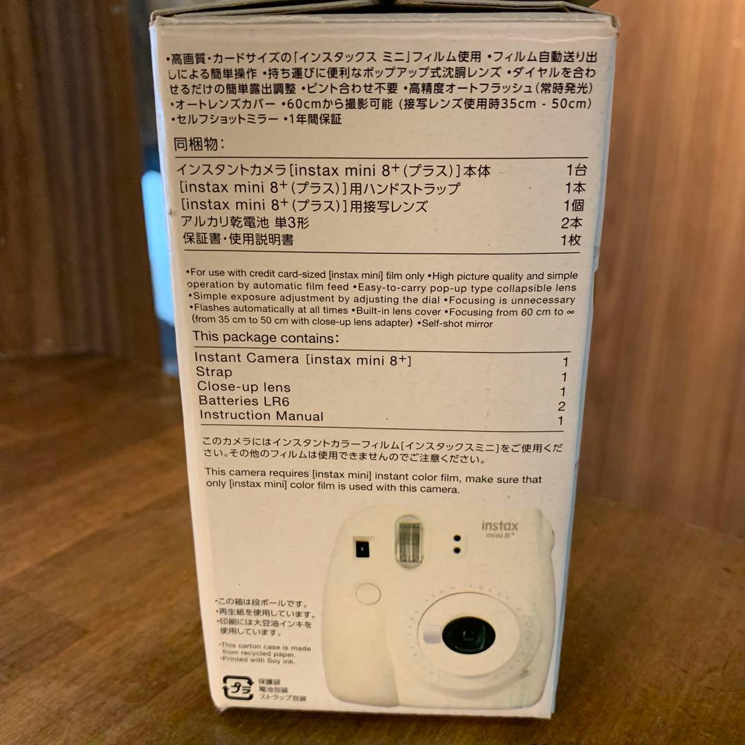 未使用品　FUJIFILM INSTAX MINI 8+ チェキ本体 WHITE
