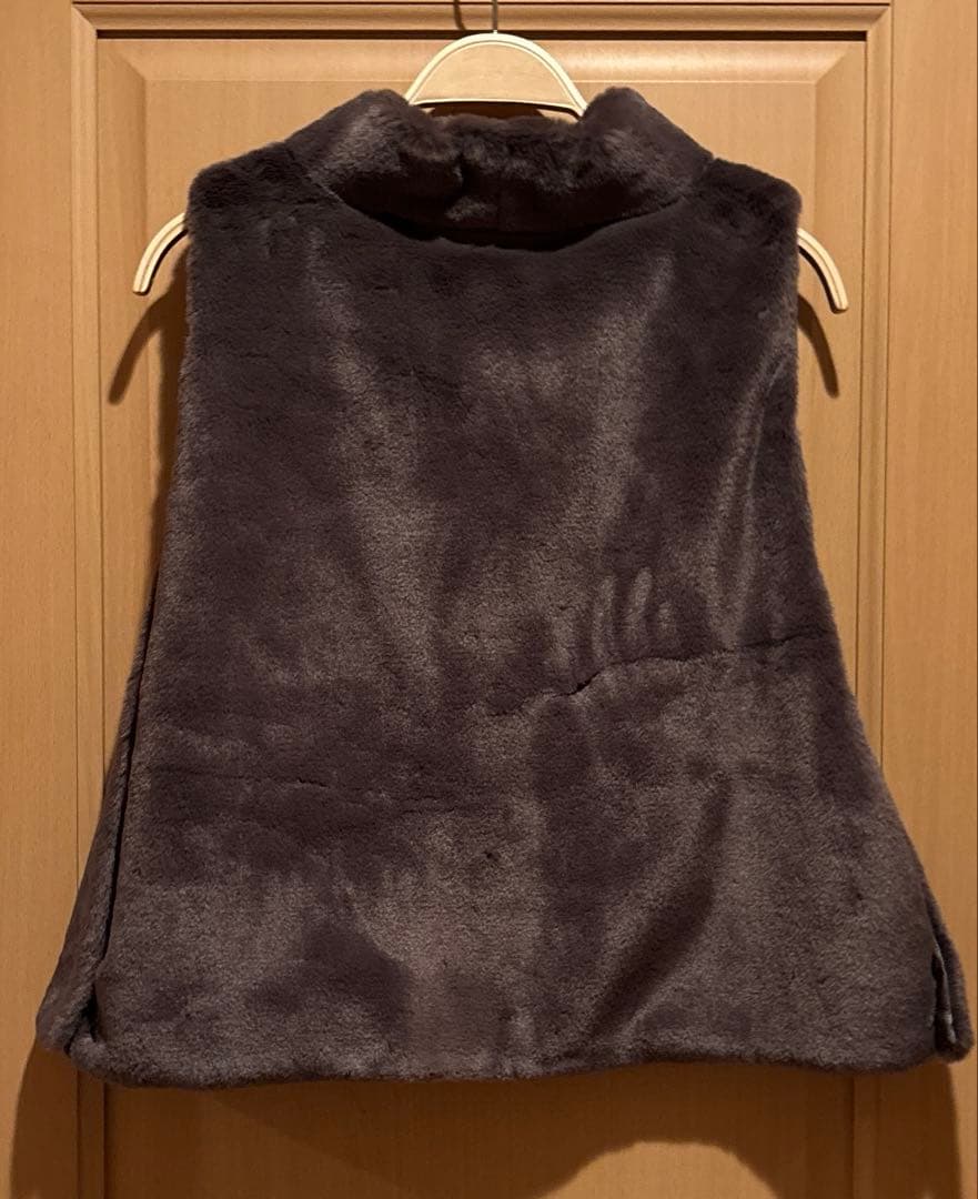 PLAIN PEOPLE✨ ダークブラウン オフタートルファーベスト