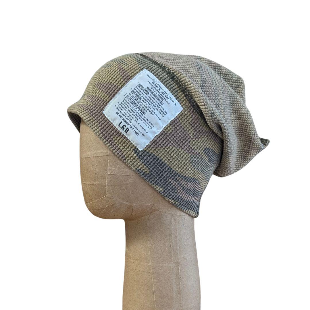 LGB ワッフル ビーニー ニット帽 美品 リバーシブル 迷彩