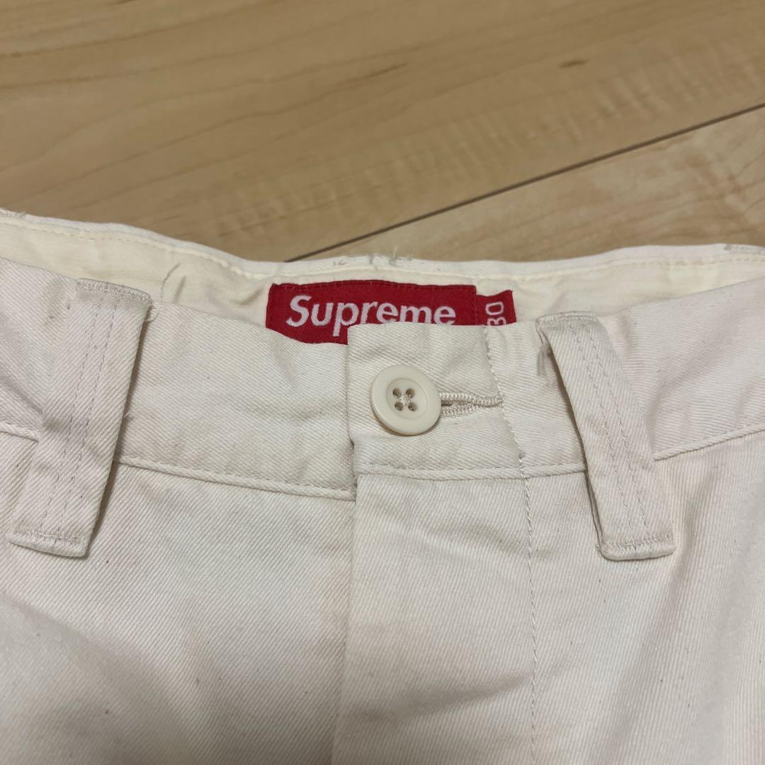 シュプリーム ホワイト チノパン 30