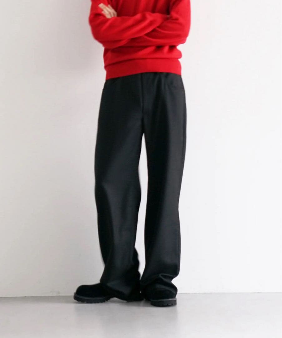 パンツ sefr JIRO TROUSER \"BLACK WOOL\"