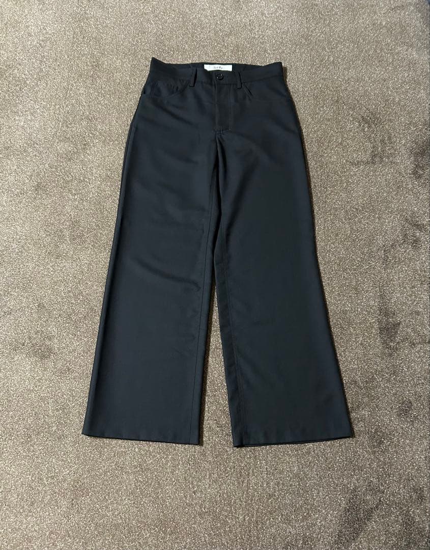 パンツ sefr JIRO TROUSER \"BLACK WOOL\"