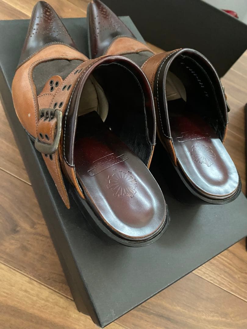 トルネードマート レザーアンクルストラップサボサンダル S