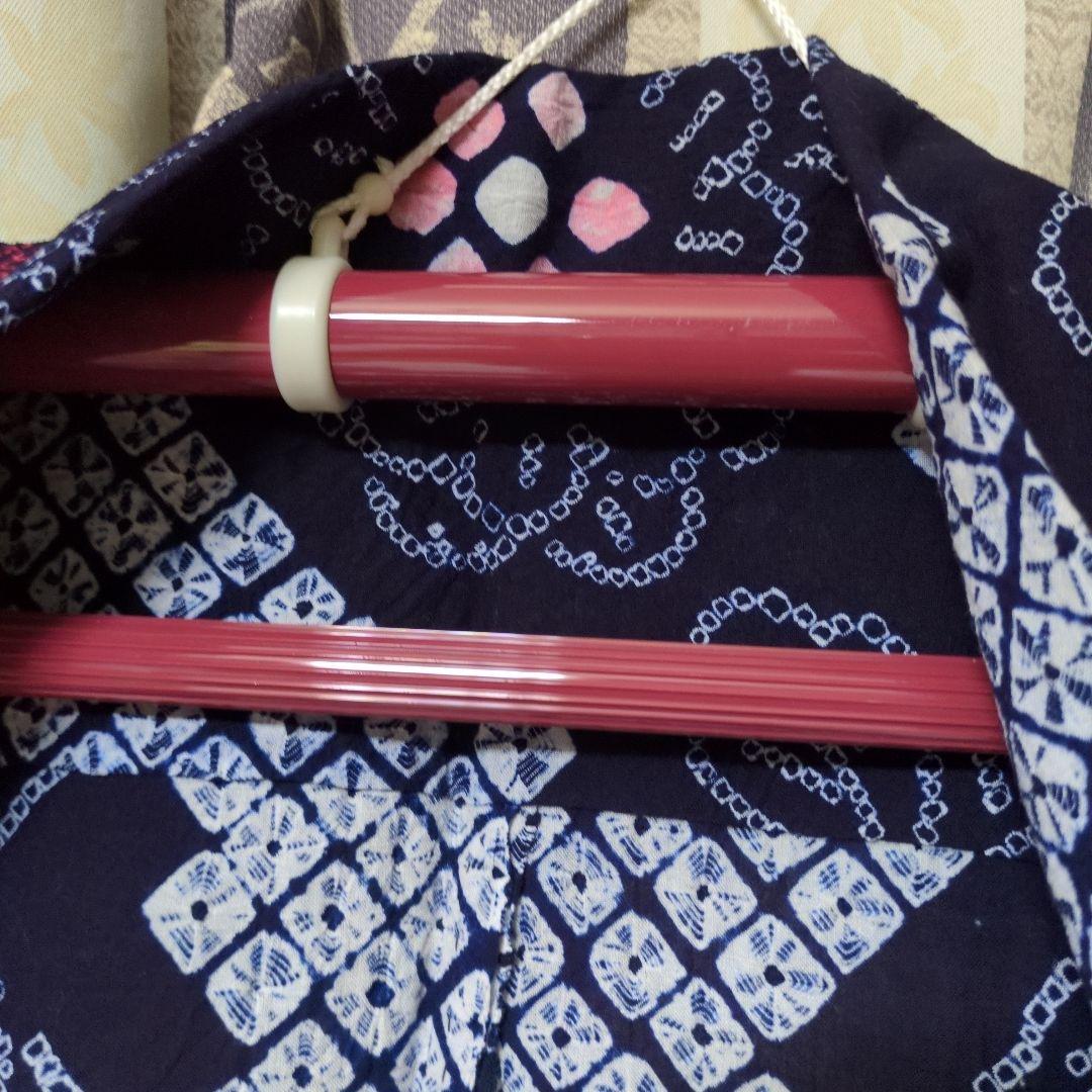 未使用に近　日本人の手縫い木綿　藍染　総絞り浴衣です。