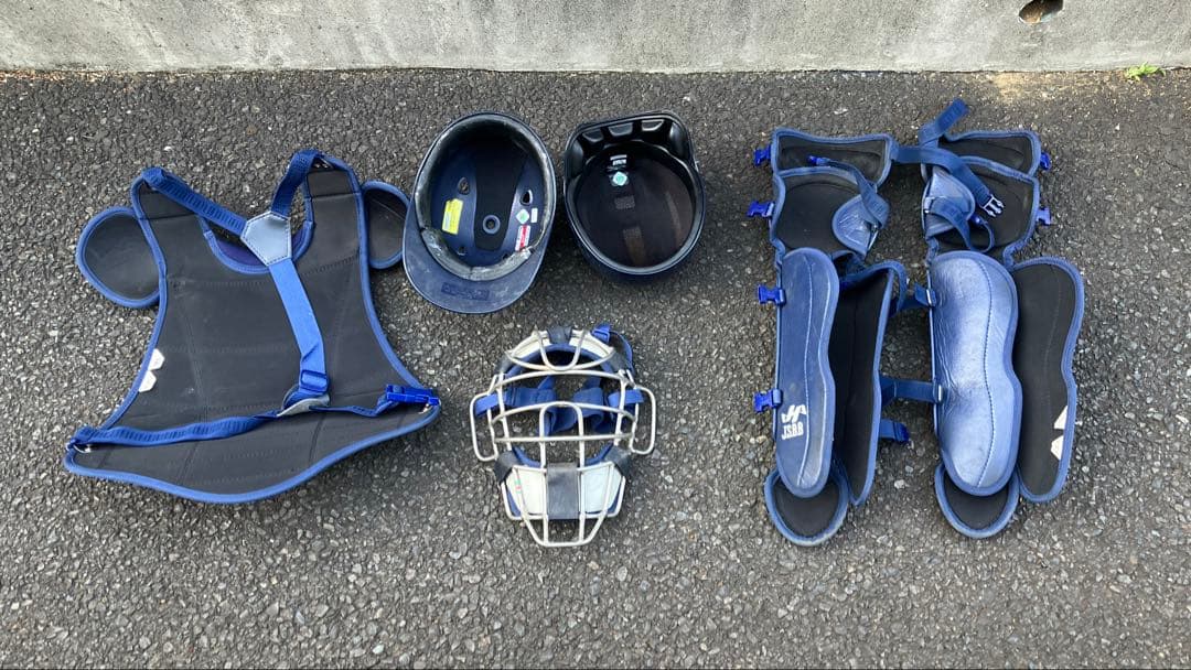 ハヤケヤマ　キャッチャー防具セット　大人用　一式　他メーカ混在　中古