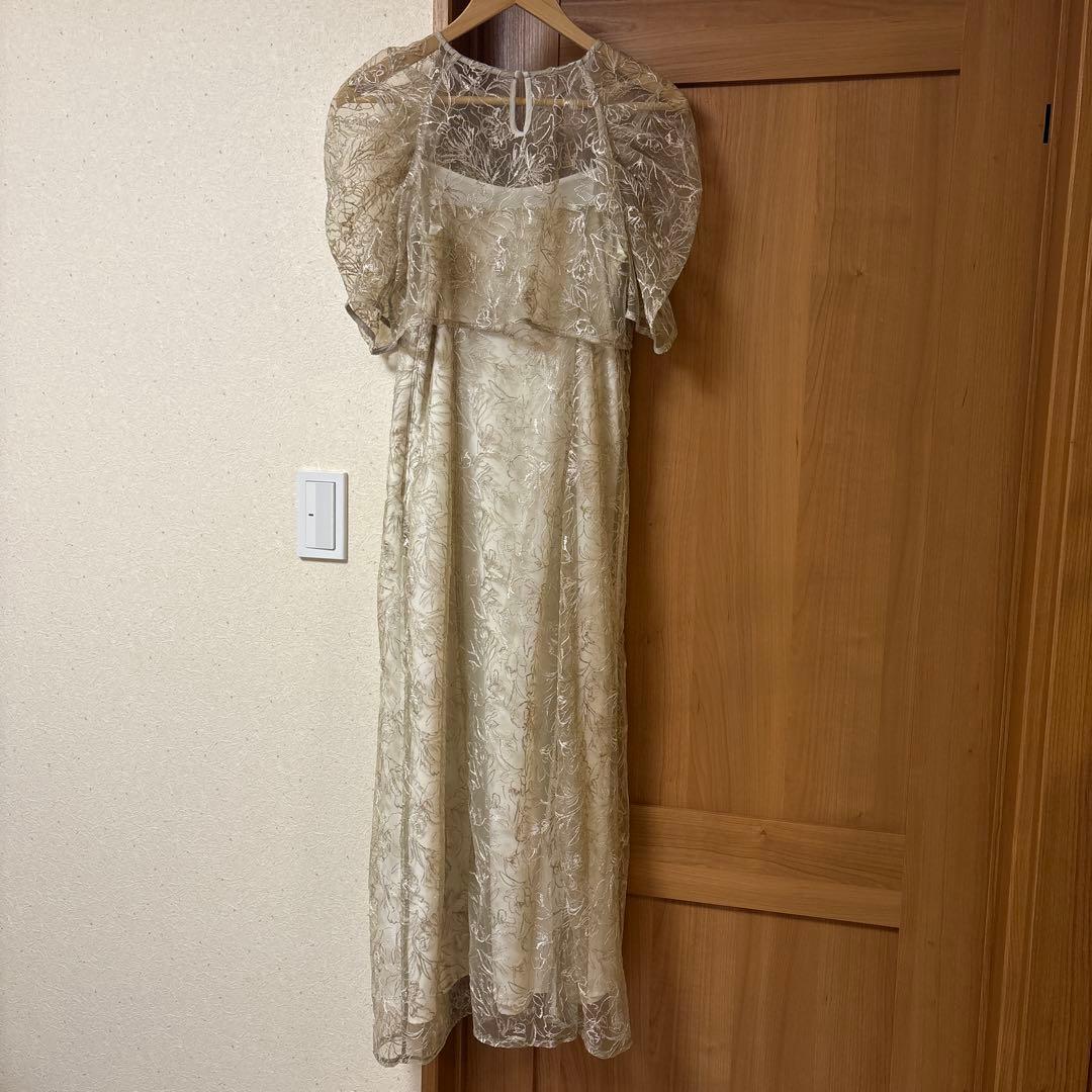 LE’RURE リルアー　刺繍レースレイヤードドレス　オケージョンドレス