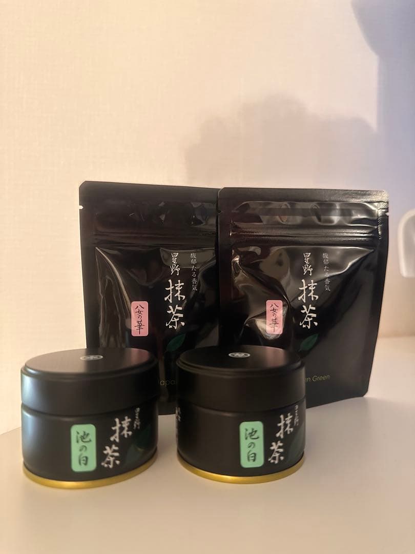 【星野製茶園】　池の白20g 2缶　八女の華20g 2袋　【4点セット】