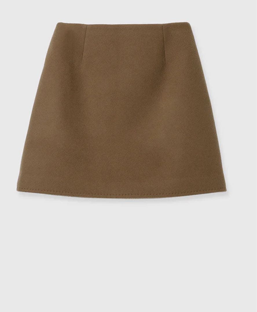 アニュアンス　リバーウールミニスカート　キャメル　サイズ2
